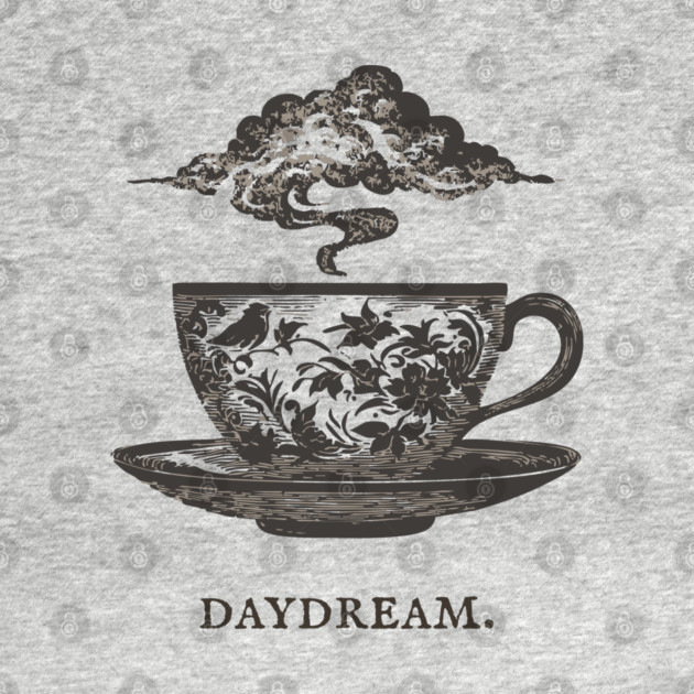 Surreal Teacup with Cloud Vintage Illustration by TuncGK