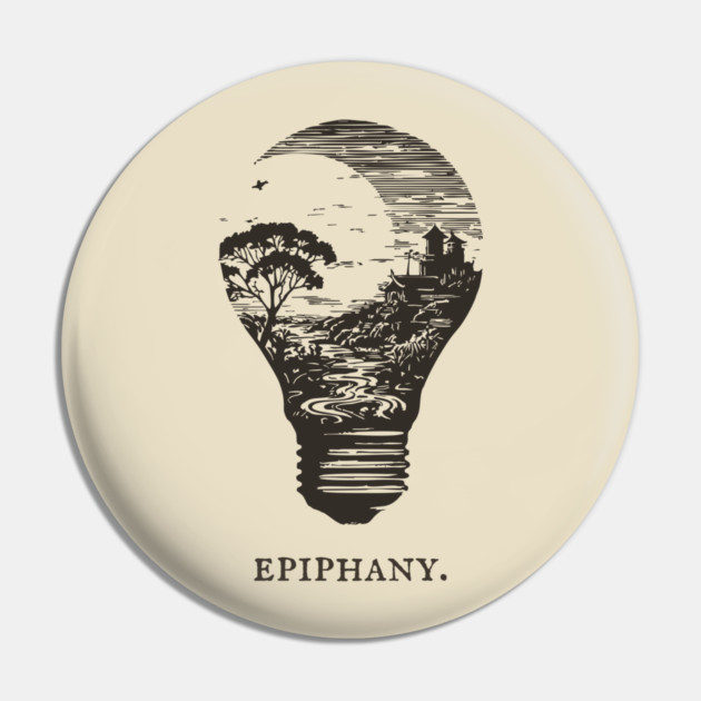 World in a Lightbulb Creative Epiphany Illustration Pin by TuncGK