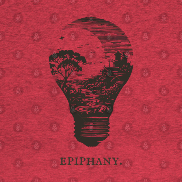 World in a Lightbulb Creative Epiphany Illustration by TuncGK