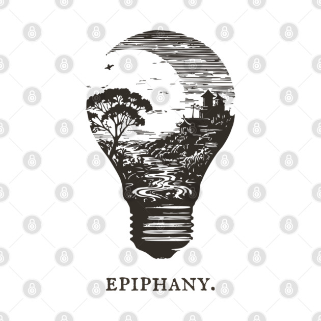 World in a Lightbulb Creative Epiphany Illustration by TuncGK