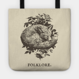 Sleeping Fox in a Thicket Fairytale Illustration Tote