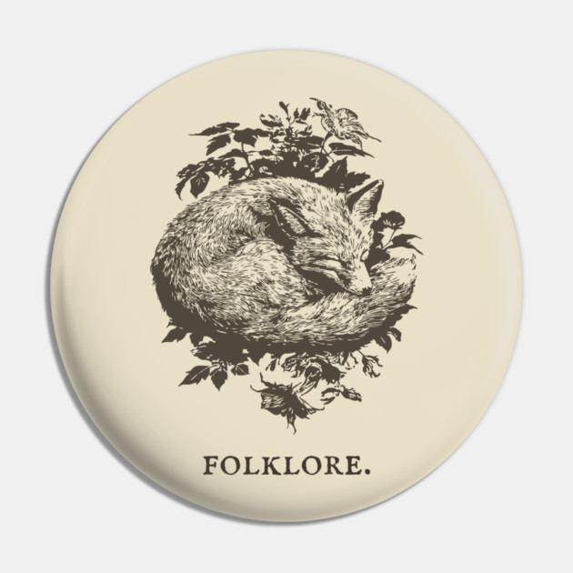 Sleeping Fox in a Thicket Fairytale Illustration Pin by TuncGK