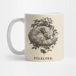 Sleeping Fox in a Thicket Fairytale Illustration Mug