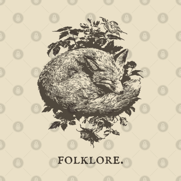 Sleeping Fox in a Thicket Fairytale Illustration by TuncGK