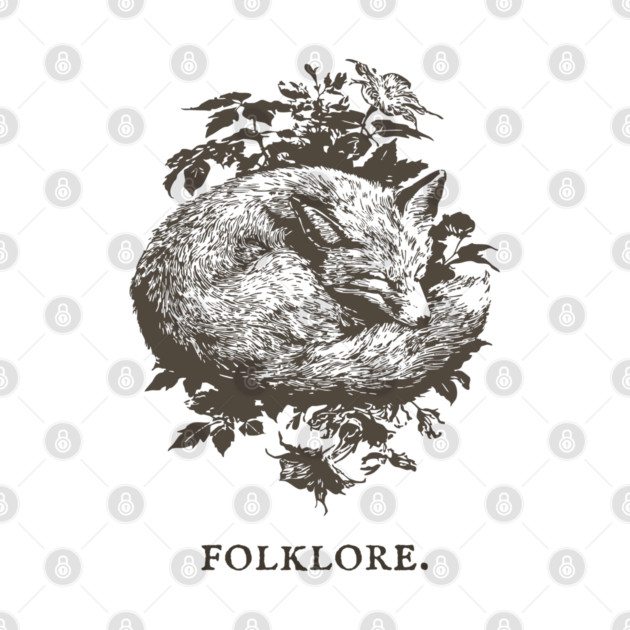 Sleeping Fox in a Thicket Fairytale Illustration by TuncGK