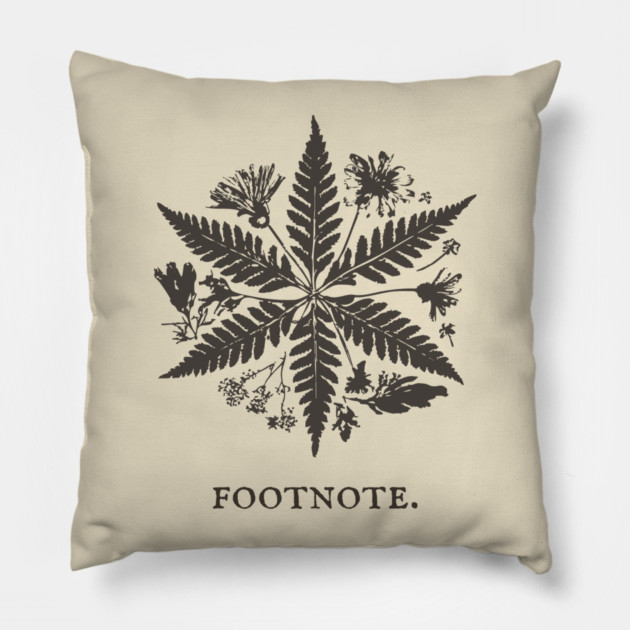 Botanical Asterisk Footnote for Scholars and Readers Pillow by TuncGK