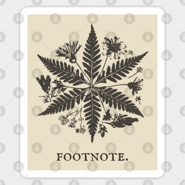 Botanical Asterisk Footnote for Scholars and Readers Sticker by TuncGK
