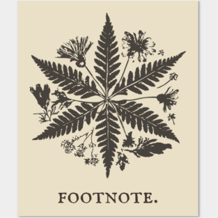 Botanical Asterisk Footnote for Scholars and Readers Posters and Art