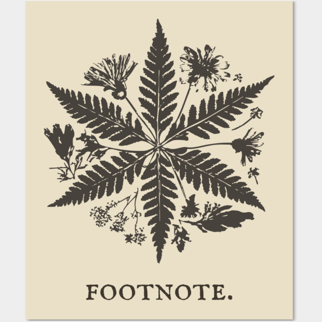 Botanical Asterisk Footnote for Scholars and Readers Wall Art by TuncGK