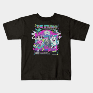 The Studio – Stoner Vaporwave Smokefest Design Kids T-Shirt