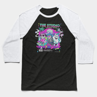 The Studio – Stoner Vaporwave Smokefest Design Baseball T-Shirt