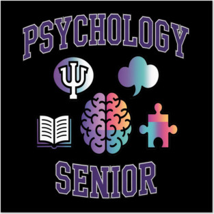 Psychology Graduation Senior Celebration Grad Party Posters and Art