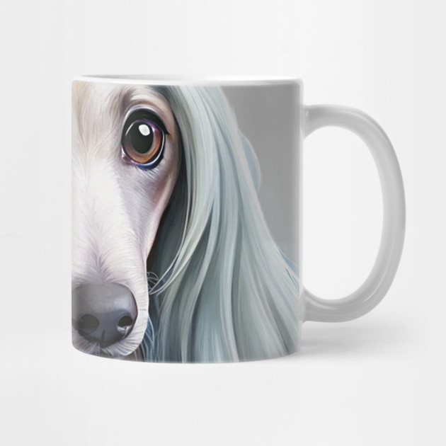 Afghan Hound Puppy in Cosmic Glow – Fantasy Dog Art by IamActiveDog