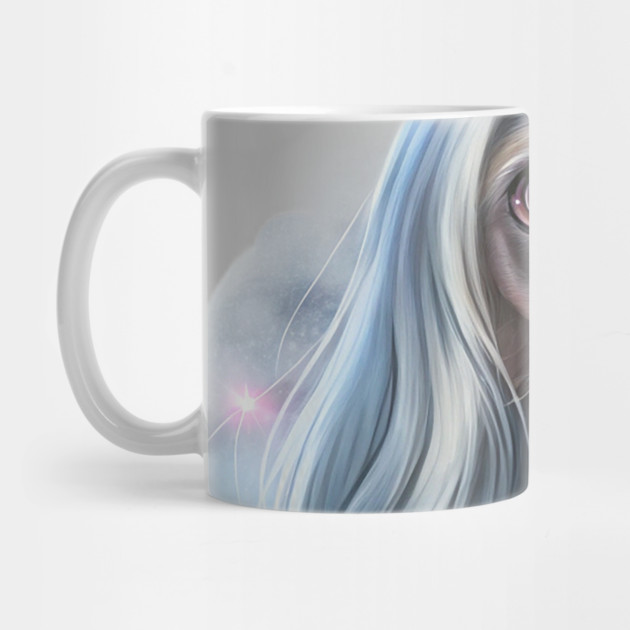 Afghan Hound Puppy in Cosmic Glow – Fantasy Dog Art by IamActiveDog