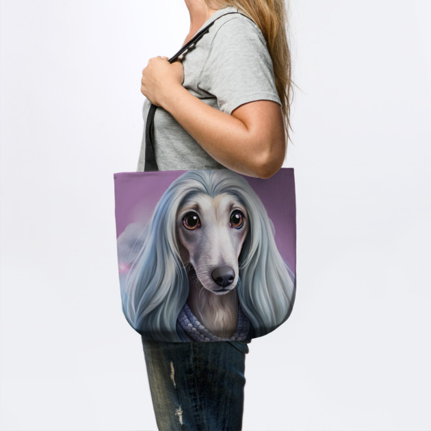 Afghan Hound Puppy in Cosmic Glow – Fantasy Dog Art by IamActiveDog