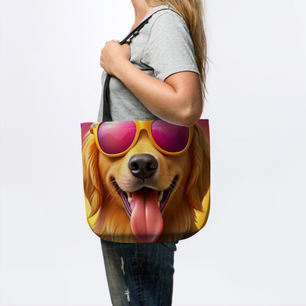 Cool Golden Retriever with Sunglasses | Fun Summer Dog Illustration by IamActiveDog