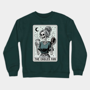 Philadelphia Eagles Shirts Halloween Tarot Skeleton The Eagles Fan M5759 Crewneck Sweatshirt