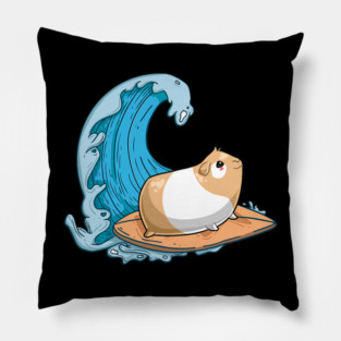 Guinea Pig Mom Dad Piggy Surfing Pillow