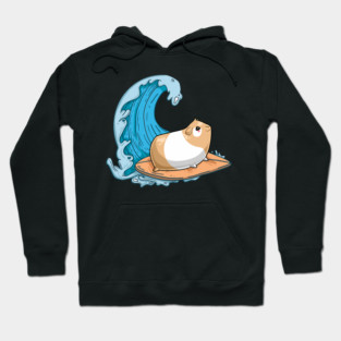 Guinea Pig Mom Dad Piggy Surfing Hoodie