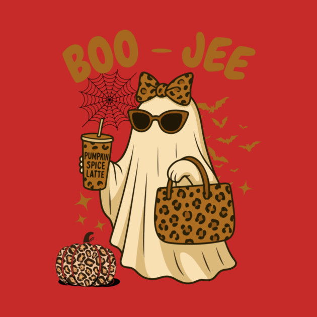 Coquette Leopard Print Boo Jee Ghost Halloween by The WYLD Tribe