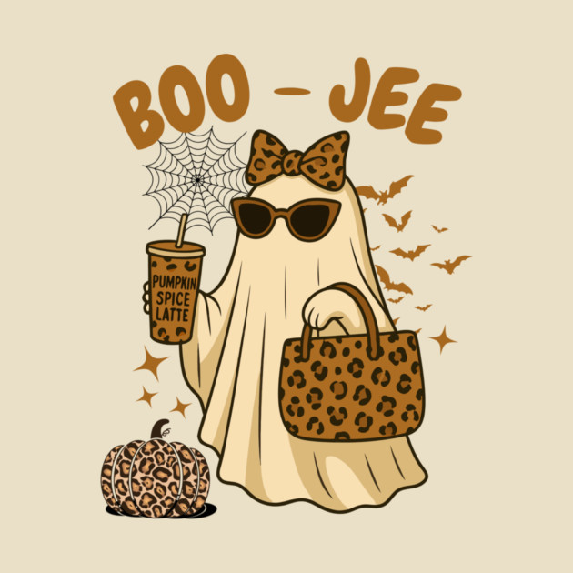 Coquette Leopard Print Boo Jee Ghost Halloween by The WYLD Tribe