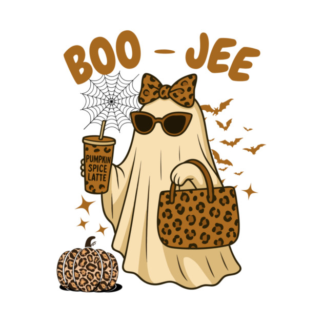 Coquette Leopard Print Boo Jee Ghost Halloween by The WYLD Tribe
