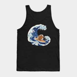 Guinea Pig Surfing Guinea Pig Surfboard Guinea Pig Tank Top