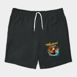 Wheekend Vibes Pun Surfing Guinea Pig Shorts