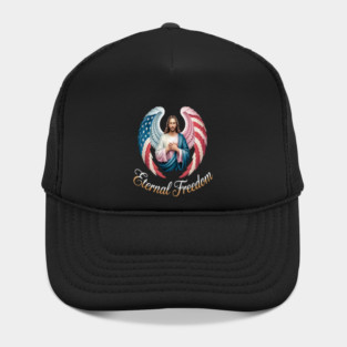 Eternal Freedom Wings Of Faith And Liberty Jesus Core Hat