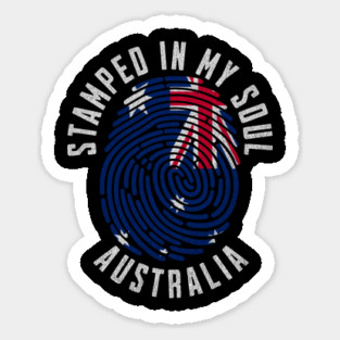Stamped in My Soul Australia Flag Design Aussie Pride Sticker