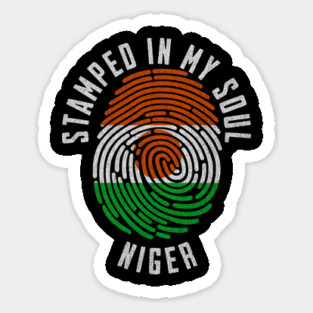 Stamped in My Soul Niger Flag Design Nigerien Pride Sticker