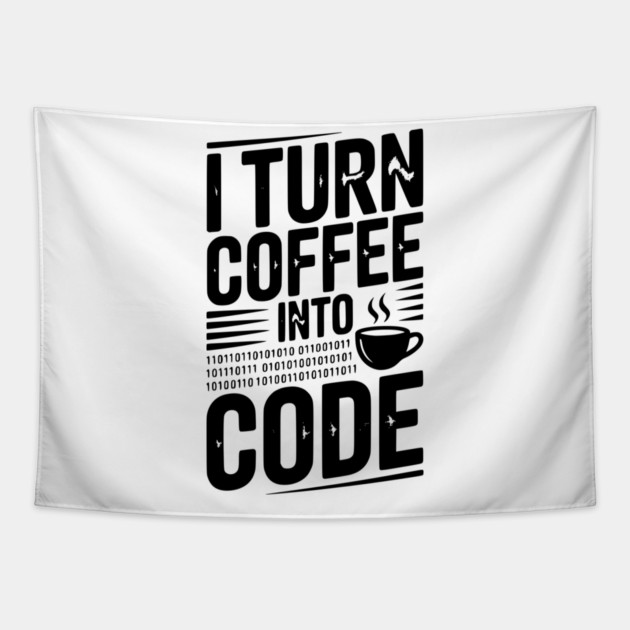 I Turn Coffee Into Code Tapestry by Frank Ring