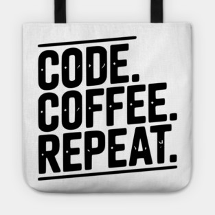 Code Coffee Repeat Tote