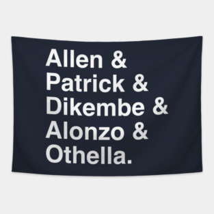 Georgetown Hoyas Top Five (Just Names, No Numbers) Tapestry