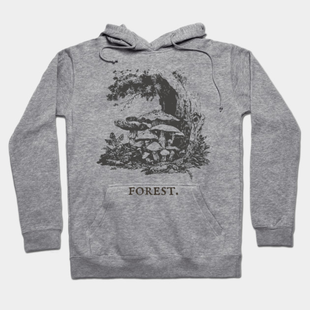 Forest Floor Mushrooms Vintage Fairytale Illustration Hoodie by TuncGK