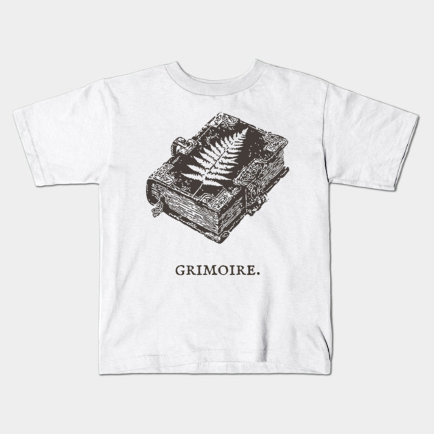 Ancient Grimoire Book of Spells Illustration Kids T-Shirt by TuncGK