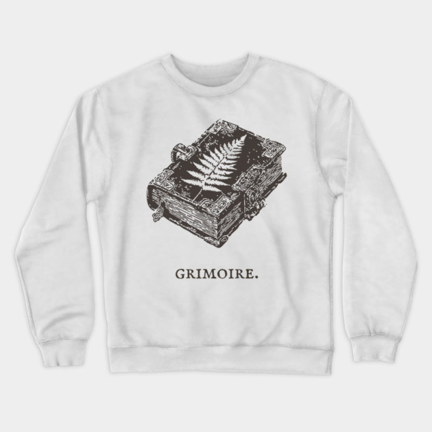 Ancient Grimoire Book of Spells Illustration Crewneck Sweatshirt by TuncGK