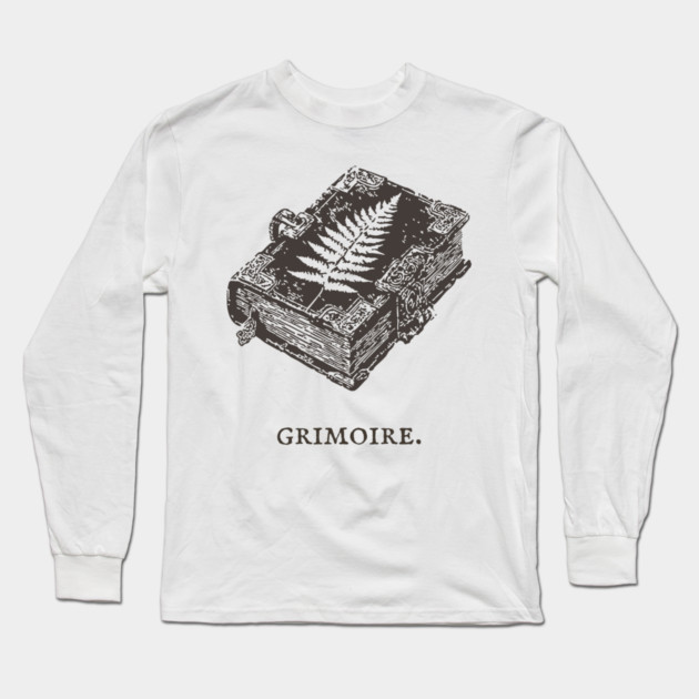 Ancient Grimoire Book of Spells Illustration Long Sleeve T-Shirt by TuncGK