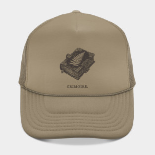 Ancient Grimoire Book of Spells Illustration Hat