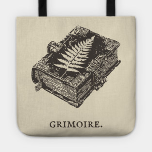 Ancient Grimoire Book of Spells Illustration Tote