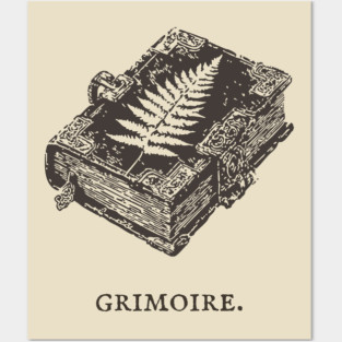Ancient Grimoire Book of Spells Illustration Posters and Art