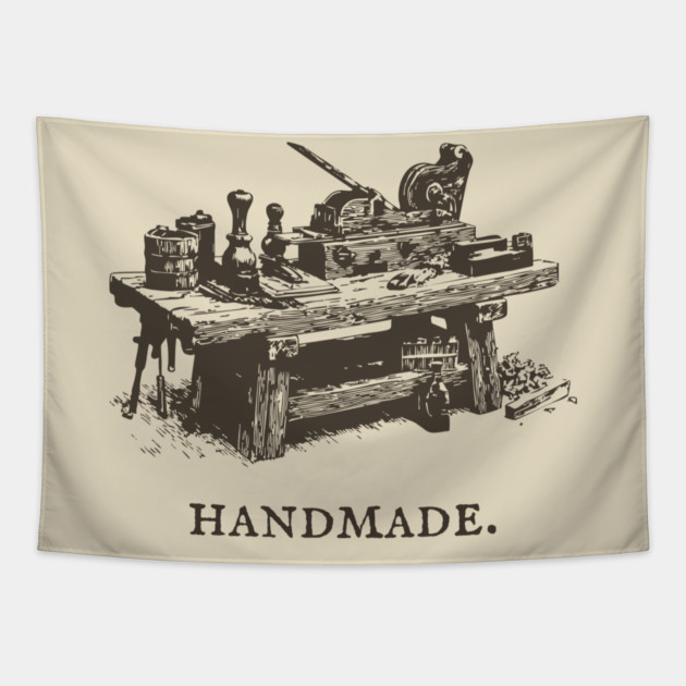 Vintage Woodworking Tools for the Craftsman Tapestry by TuncGK