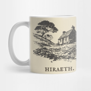 Hiraeth Welsh Word for Nostalgic Longing Illustration Mug