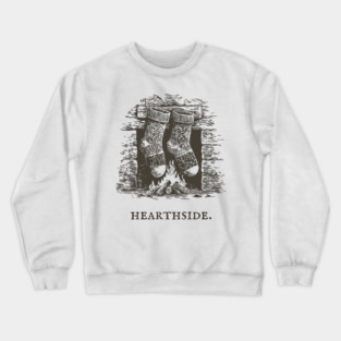 Cozy Fireplace Hearthside with Knit Socks Crewneck Sweatshirt