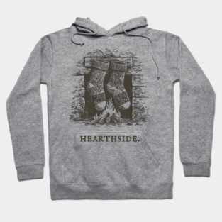 Cozy Fireplace Hearthside with Knit Socks Hoodie