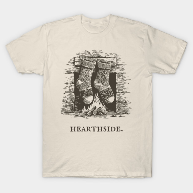 Cozy Fireplace Hearthside with Knit Socks T-Shirt by TuncGK