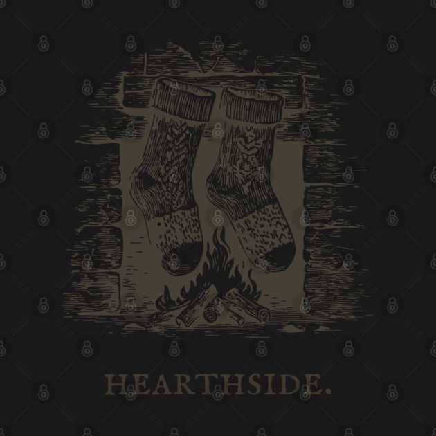 Cozy Fireplace Hearthside with Knit Socks by TuncGK