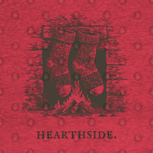 Cozy Fireplace Hearthside with Knit Socks by TuncGK