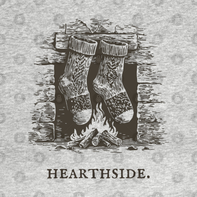 Cozy Fireplace Hearthside with Knit Socks by TuncGK