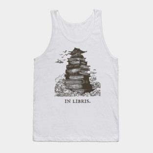 In Libris Tower of Books for the Scholar Tank Top